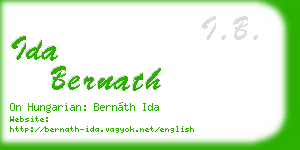 ida bernath business card